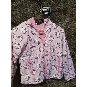 New Hello Kitty Girls Zip Up Jacket Size 10 Pink Has Tags Puffer